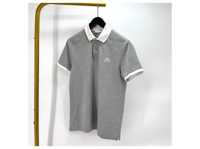 Moncler Kurzarm-Poloshirt Grau Braun - Ansicht 2
