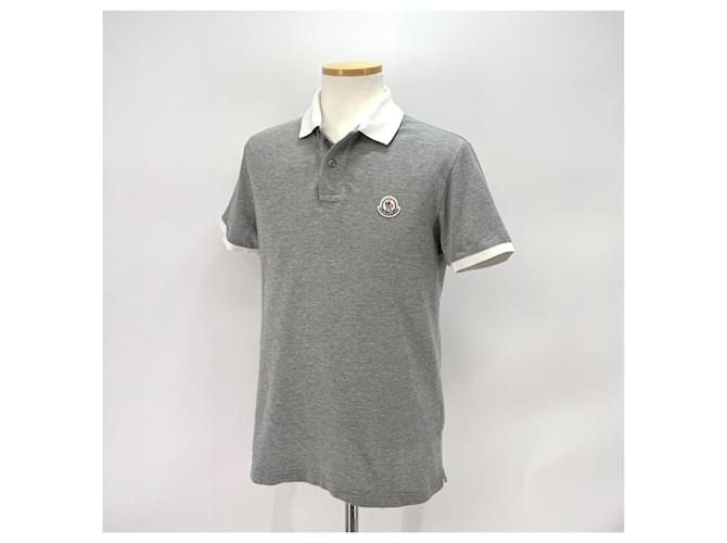 Moncler Kurzarm-Poloshirt Grau Braun - Ansicht 3