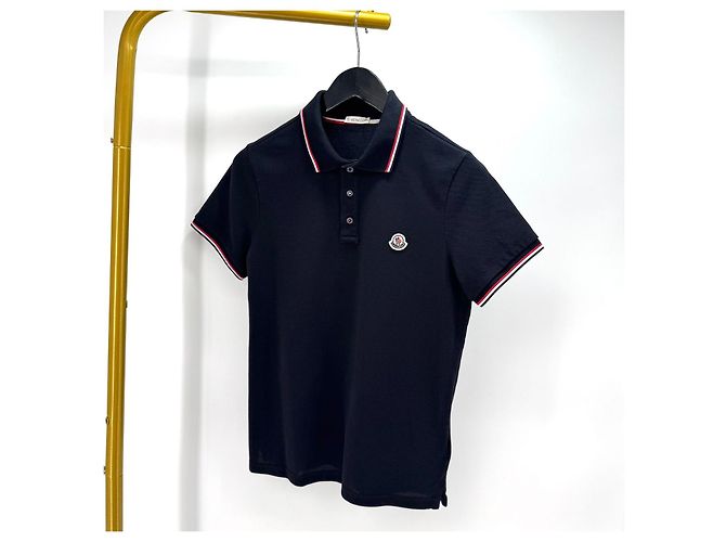 Moncler Kurzarm-Poloshirt Navy Blau - Ansicht 2