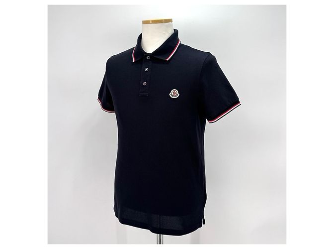 Moncler Kurzarm-Poloshirt Navy Blau - Ansicht 3