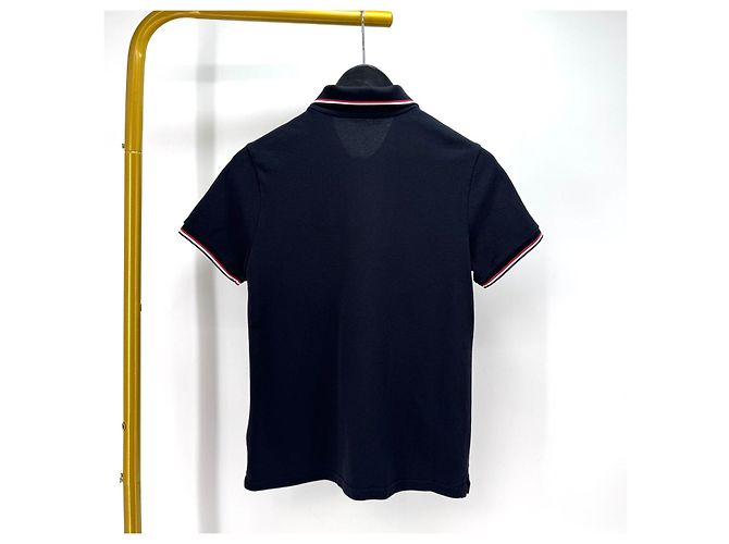 Moncler Kurzarm-Poloshirt Navy Blau - Ansicht 4