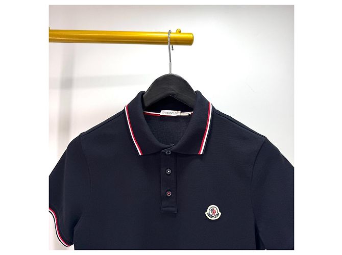 Moncler Kurzarm-Poloshirt Navy Blau - Ansicht 5