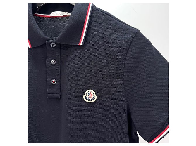 Moncler Kurzarm-Poloshirt Navy Blau - Ansicht 6