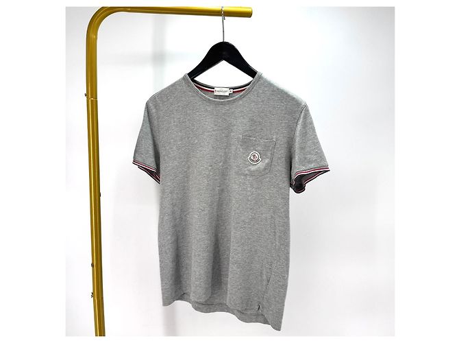 Moncler Kurzarm-T-Shirt mit Tasche Grau Braun - Ansicht 2