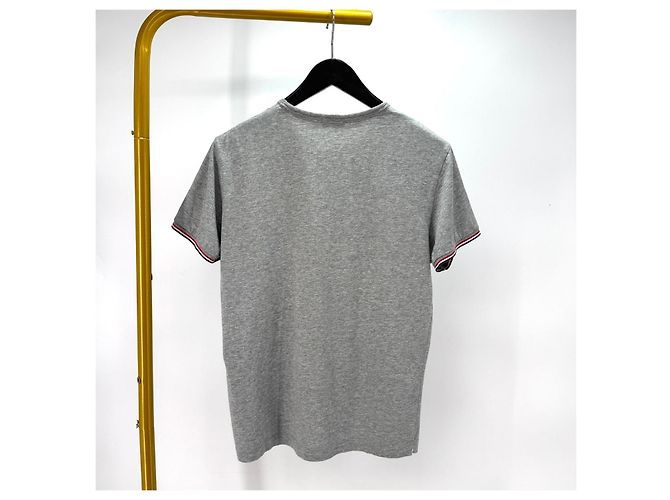Moncler Kurzarm-T-Shirt mit Tasche Grau Braun - Ansicht 4