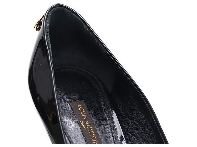 Louis Vuitton Patentleder-Sandaletten mit offener Spitze Schwarz - Ansicht 7
