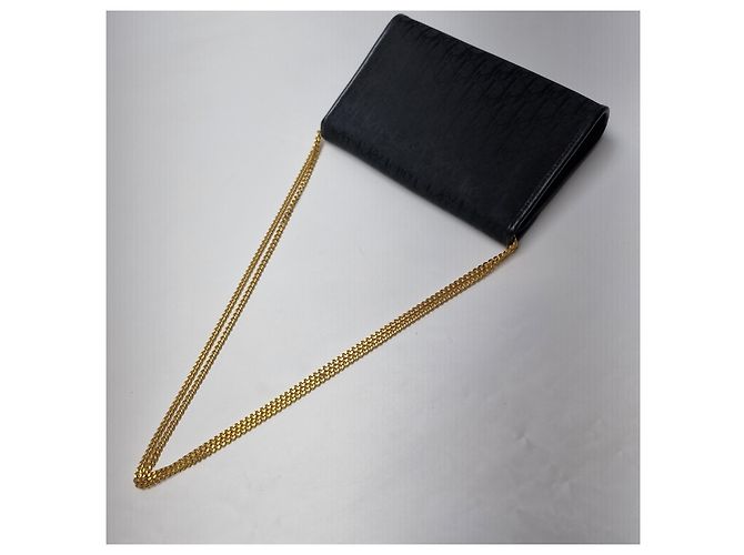 Dior Mini borsa a tracolla Oblique Gold Chain Black - vista 14