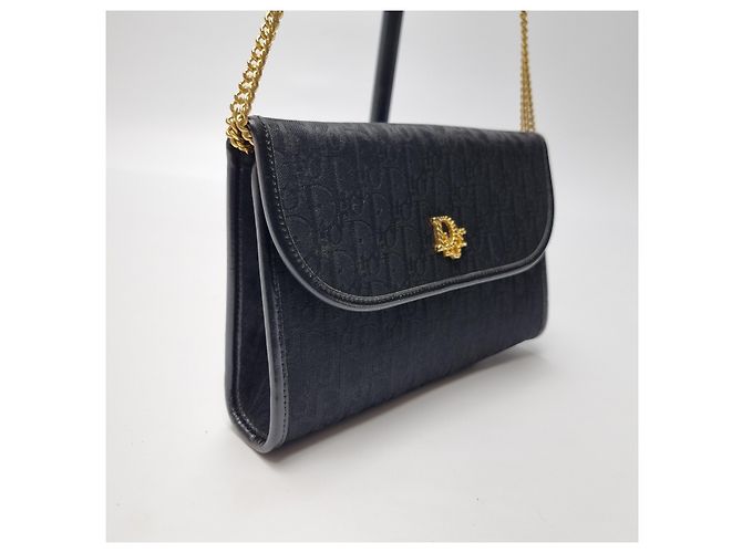 Dior Mini borsa a tracolla Oblique Gold Chain Black - vista 5