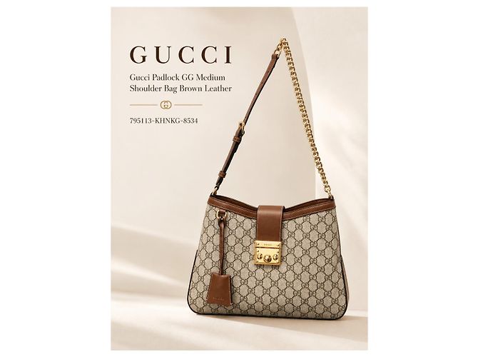 Gucci Padlock GG Medium Schultertasche Braun - Ansicht 6