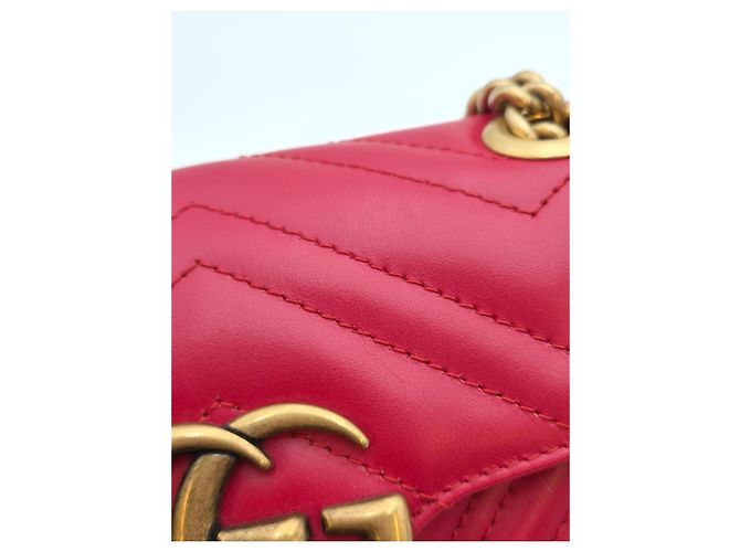 Gucci Mini Borsa a Spalla Trapuntata Rossa Rosso - vista 13