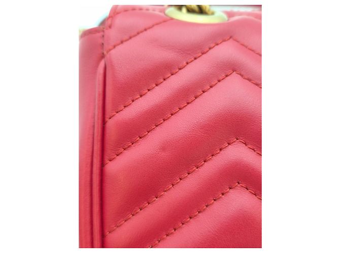 Gucci Mini Borsa a Spalla Trapuntata Rossa Rosso - vista 15