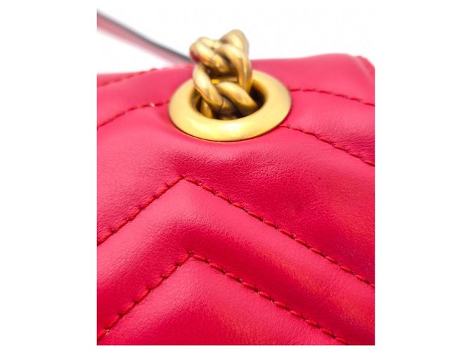 Gucci Mini Borsa a Spalla Trapuntata Rossa Rosso - vista 16