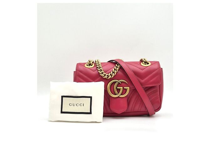 Gucci Mini Borsa a Spalla Trapuntata Rossa Rosso - vista 5