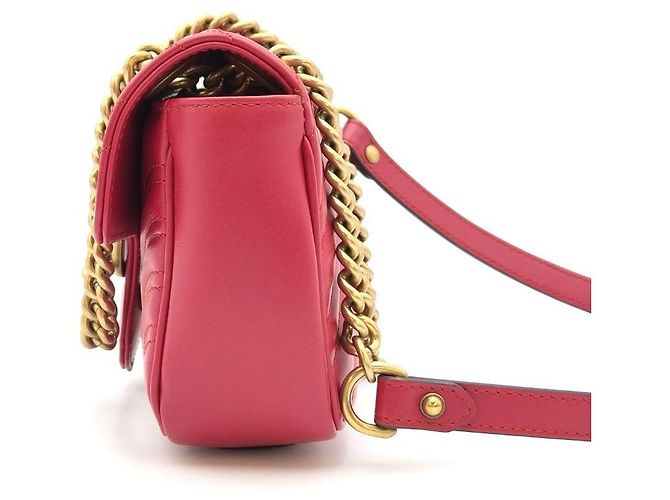 Gucci Mini Borsa a Spalla Trapuntata Rossa Rosso - vista 7