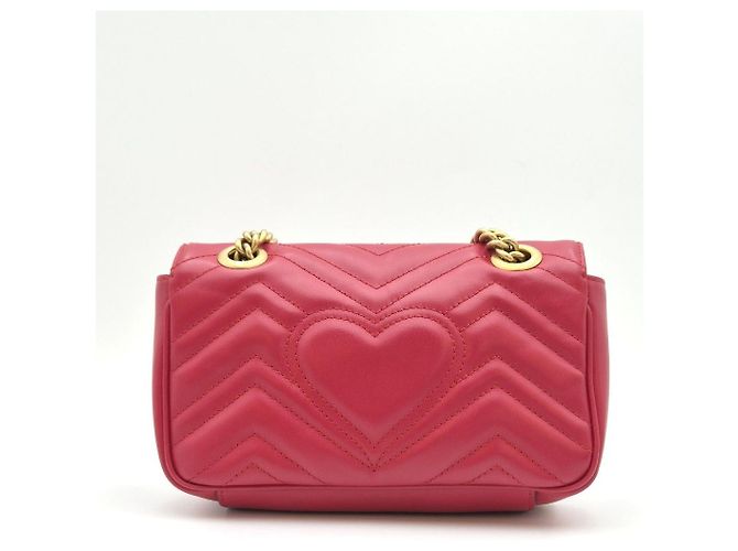 Gucci Mini Borsa a Spalla Trapuntata Rossa Rosso - vista 8