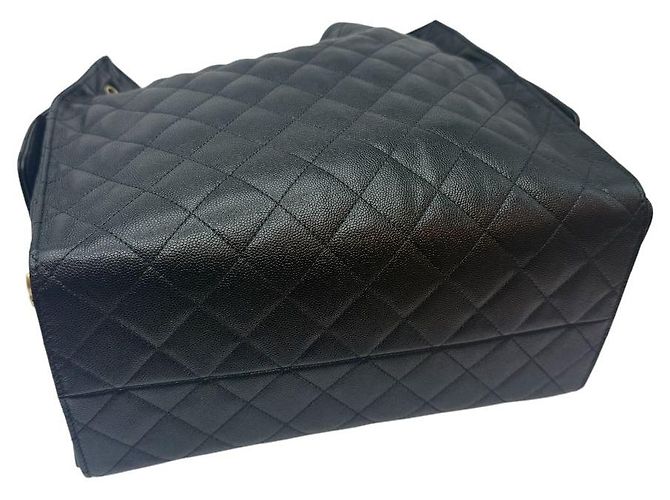 Chanel Borsa a tracolla media in caviar nero - vista 5