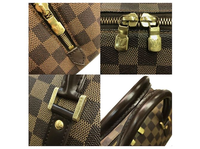Borsa Louis Vuitton Damier Ebene Ribera MM Marrone - vista 8