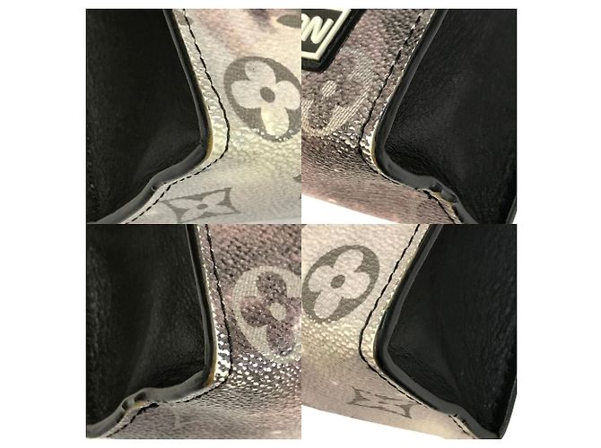 Clutch Louis Vuitton Monogram Galaxy Pochette Voyage MM Marrone Nero - vista 5
