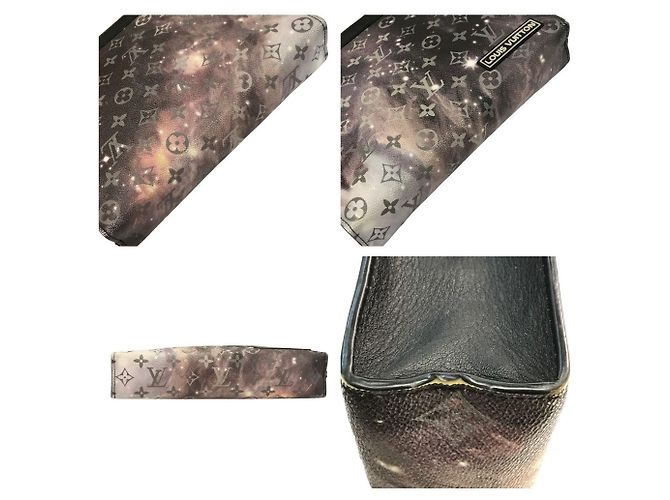 Clutch Louis Vuitton Monogram Galaxy Pochette Voyage MM Marrone Nero - vista 6