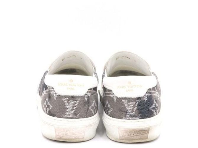 Louis Vuitton Sneaker slip-on in denim monogramma da uomo Marrone - vista 5