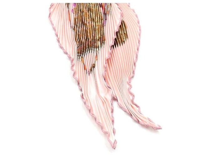 Hermès Mehrfarbiger Plissee-Seidenschal für Damen Mehrfarben - Ansicht 4
