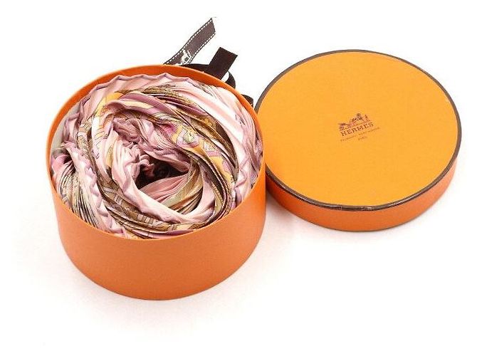 Hermès Mehrfarbiger Plissee-Seidenschal für Damen Mehrfarben - Ansicht 7