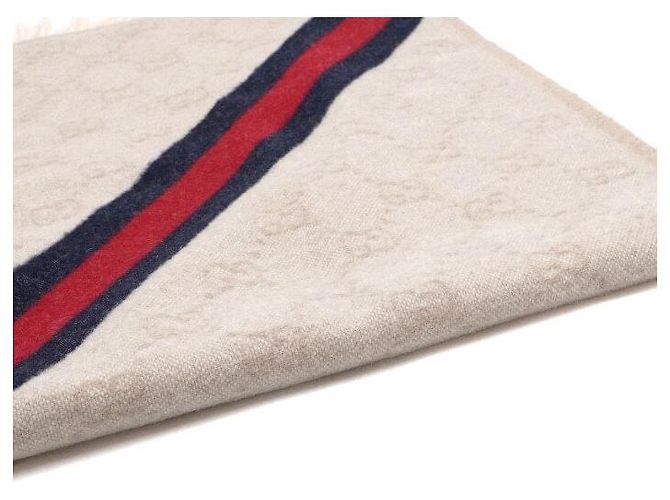 Gucci Écharpe en laine Web Stripe pour unisexe - vue 4
