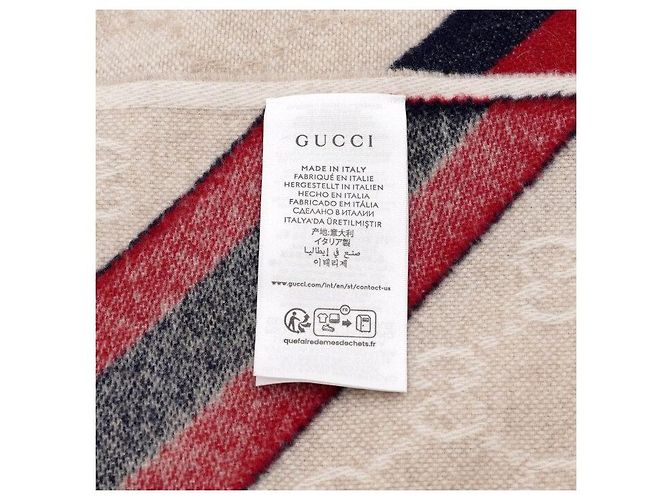 Gucci Écharpe en laine Web Stripe pour unisexe - vue 7