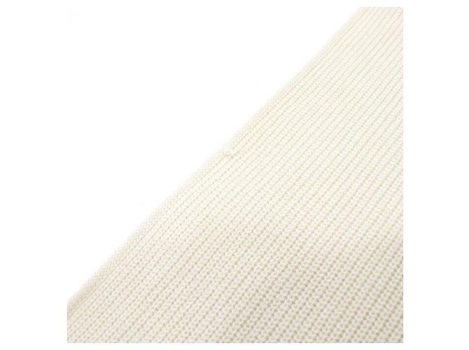 Chanel Sciarpa in cashmere beige con logo con scritte Marrone - vista 4