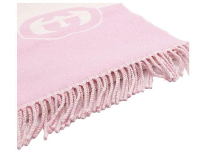 Gucci Bufanda gigante de lana y cachemira entrelazada rosa para mujer - vista 2