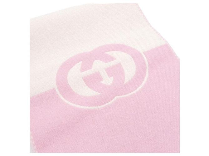 Gucci Bufanda gigante de lana y cachemira entrelazada rosa para mujer - vista 3