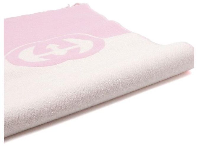 Gucci Bufanda gigante de lana y cachemira entrelazada rosa para mujer - vista 4