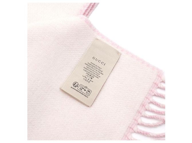 Gucci Bufanda gigante de lana y cachemira entrelazada rosa para mujer - vista 6