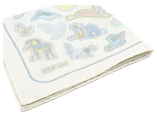 Hermès Dettaglio Caratteristico Sciarpa in Twill di Seta Quadrata GAVROCHE Bianco - vista 3