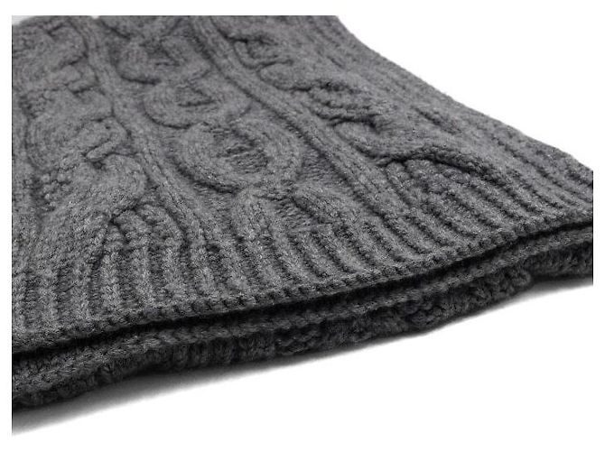 Hermès Sciarpa reversibile in cashmere grigio unisex Marrone - vista 2