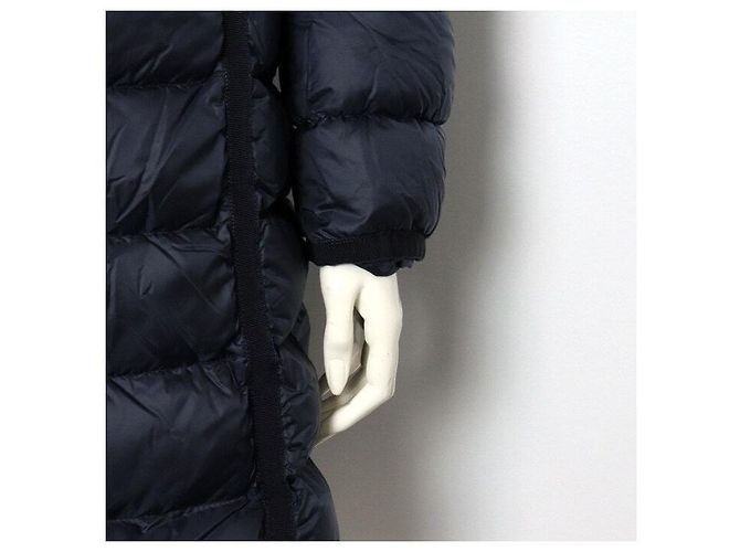 Moncler Damenlang Daunenjacke in Navy - Ansicht 3