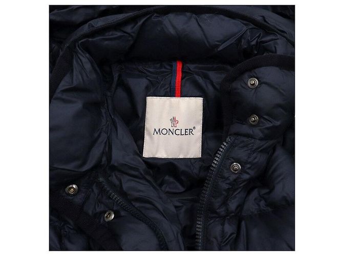 Moncler Damenlang Daunenjacke in Navy - Ansicht 5