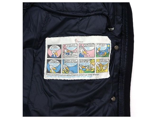 Moncler Damenlang Daunenjacke in Navy - Ansicht 7