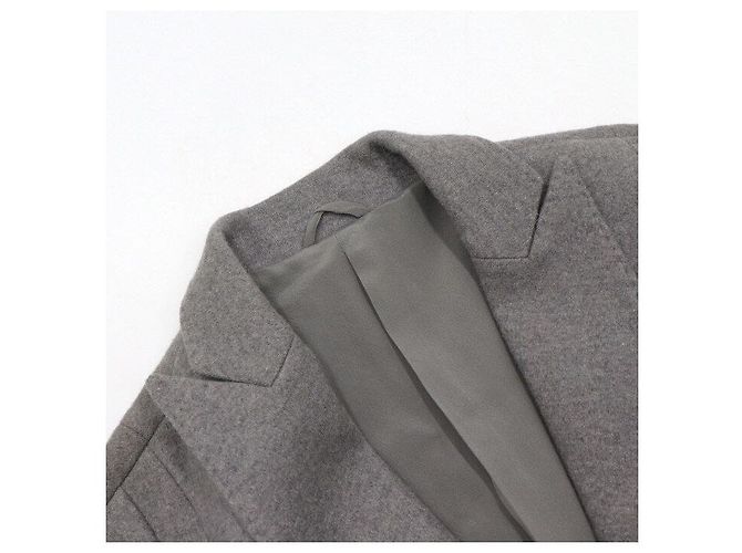Brunello Cucinelli Gray Wool Blend Two-Button Women's Jacket - view 5