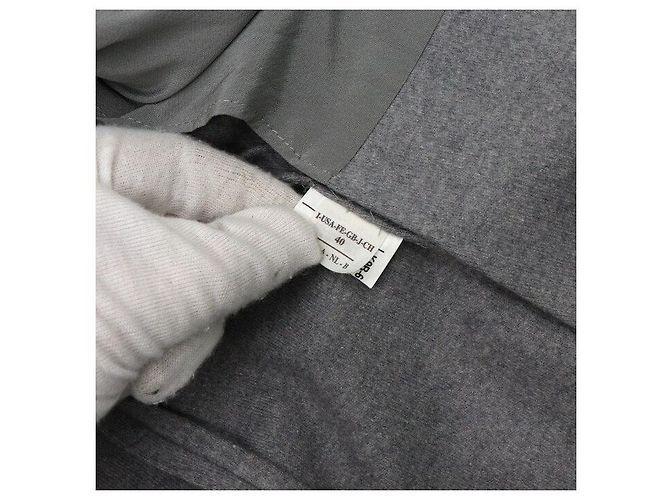 Brunello Cucinelli Gray Wool Blend Two-Button Women's Jacket - view 7