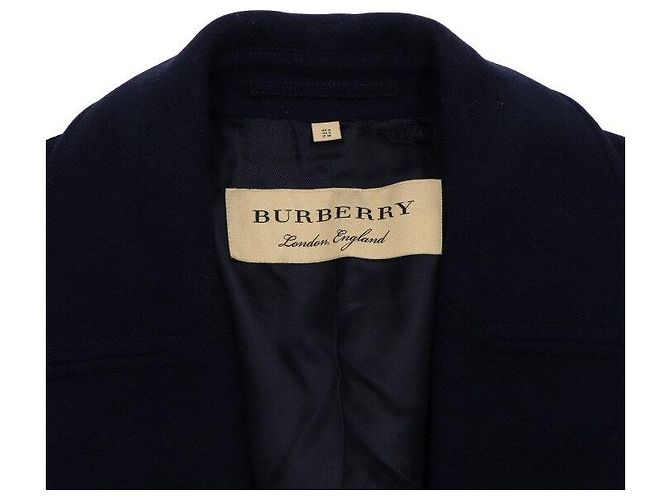 Burberry Damenmantel mit Gürtel aus Wollmischung in Navy - Ansicht 5