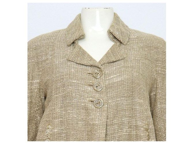 Chanel Beige Vintage Tweed Damenjacke - Ansicht 2