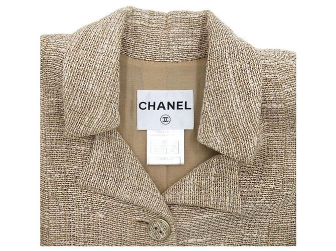 Chanel Beige Vintage Tweed Damenjacke - Ansicht 5