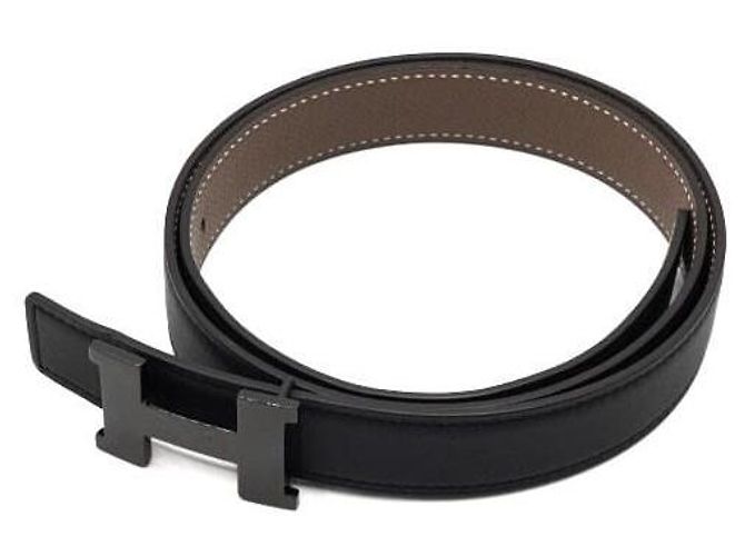 Hermès Cinturón reversible de piel Mini Constance Black Negro - vista 2