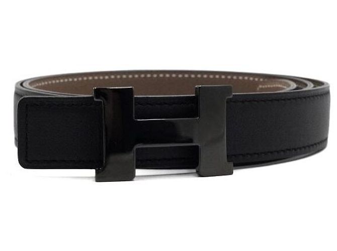 Hermès Cinturón reversible de piel Mini Constance Black Negro - vista 3