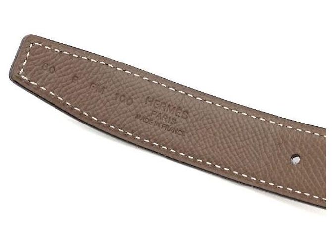 Hermès Cinturón reversible de piel Mini Constance Black Negro - vista 4