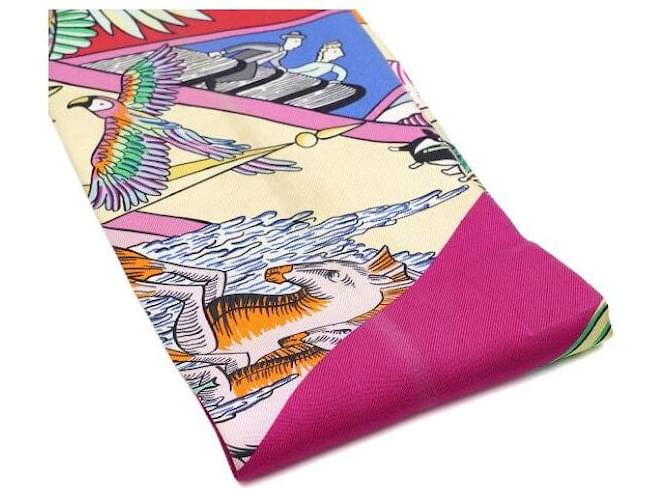 Hermès Foulard Twilly Maxi in seta Animapolis Multicolore - vista 4