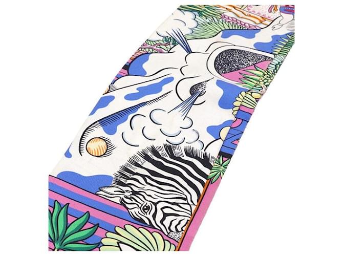 Hermès Foulard Twilly Maxi in seta Animapolis Multicolore - vista 5