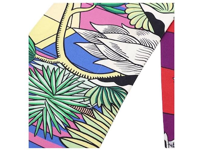 Hermès Foulard Twilly Maxi in seta Animapolis Multicolore - vista 6