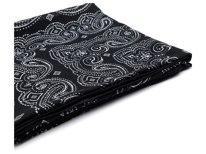 Givenchy Sciarpa quadrata in misto cashmere e modal con stampa GG nera Nero - vista 2